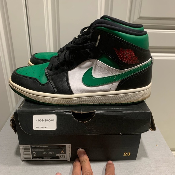 jordan mid green toe